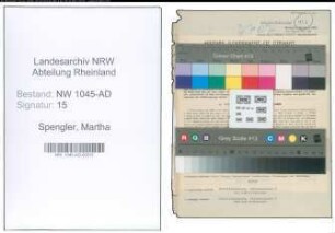 Entnazifizierung Martha Spengler , geb. 29.10.1902 (Beamtin)