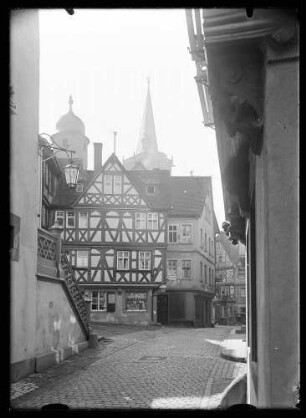 Rathausgasse mit Blick Richtung Schuhwaren Karl Dreßler