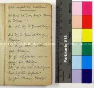 Notizbuch von Maria Köchling mit Gebeten, Kochrezepten, Hauswirtschaftstipps und Kalender für die Jahre 1911 und 1912, beiliegend ein Gruppenfoto mit unbekannten Personen