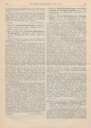 524-525 [Rezension] Huschke, E., Die Lehre von den verbotenen Verwandtschaftsgraden der Eheschliessung für das christliche und kirchliche Gewissen der Gegenwart