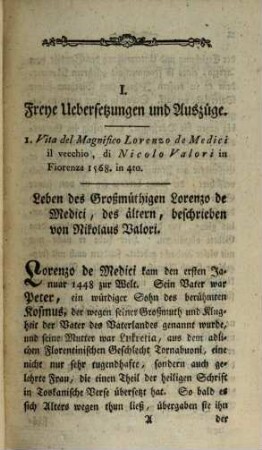 Magazin der italienischen Litteratur und Künste. 1. 1780