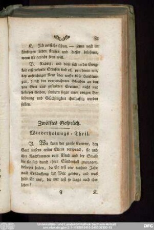 Zwölftes Gespräch.