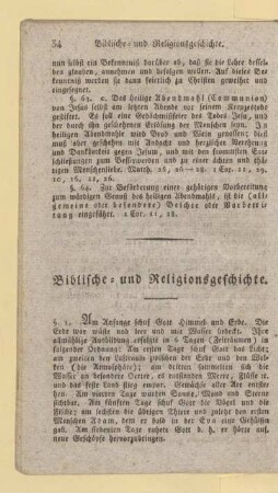 Biblische- und Religionsgeschichte