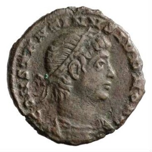 Münze, Follis, Aes 3, 333 - 335 n. Chr.