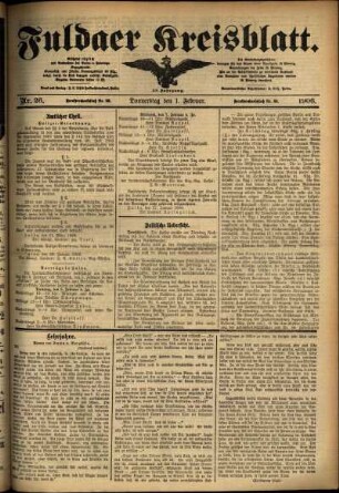 Ausgabe vom Donnerstag, den 01. Februar 1906.