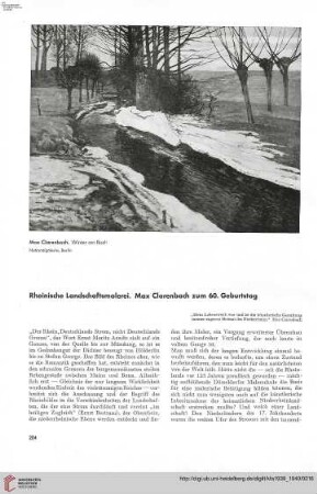 55: Rheinische Landschaftsmalerei : Max Clarenbach zum 60. Geburtstag