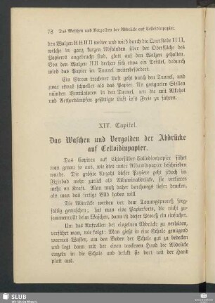 XIV. Capitel. Das Wachsen und Vergolden der Abdrücke auf Celloidinpapier