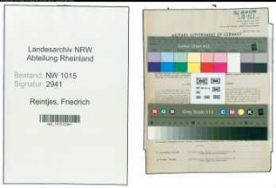 Entnazifizierung Friedrich Reintjes , geb. 09.10.1916 (Angestellter)