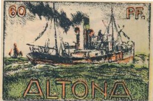 Zahlungsmittel / Gutschein des Magistrats Altona über 60 Pfennig
