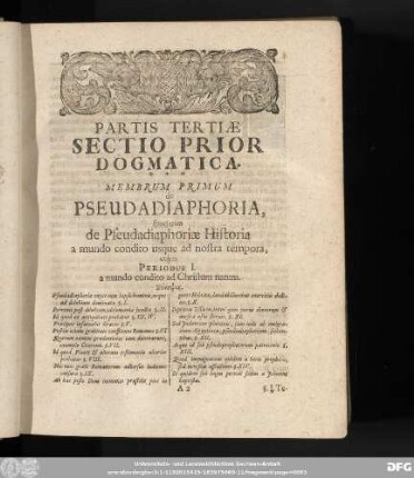Periodus I. a mundo condito ad Christum natum.