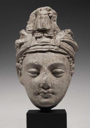 Kopf eines Mannes (Fürst/Gott/Bodhisattva?) mit Turban