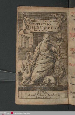 Bernhardi Swalve disquisitio therapeutica generalis : sive medendi methodus ad recentiorum dogmata adornata, & Walaeanae methodo conformata