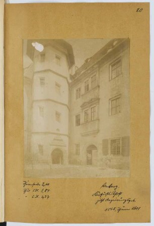 Pfalzgrafenschloss, Amberg: Ansicht (aus: Skizzen- und Fotoalbum 15)
