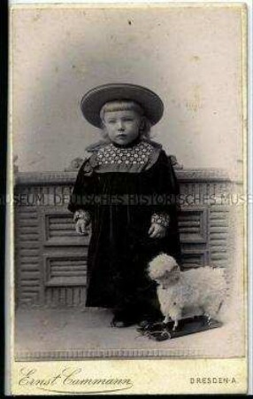 Kind mit Spielzug, Carte de Visite