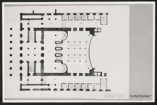 Nationaltheater, München Wiederaufbau: Grundriss Garderobe / Entwurf Vorschlag Kunstbeirat