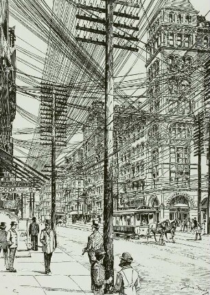 USA, New York, New York City, Der Broadway, 1889