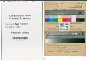Entnazifizierung Walter Friedrich , geb. 28.06.1903 (Gaertner)