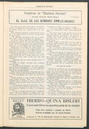 Folletines de "Sherlock Holmes" - Nuestro detective Martin Wilson - El hall de los hombres enmascarados - (Conclusión)