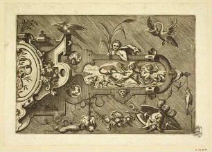 Blatt 3 der Serie "Compertimenta pictoriis flosculis manubiisque"