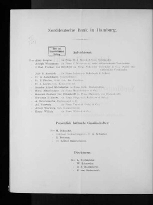 Norddeutsche Bank in Hamburg.