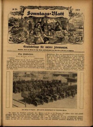 Ausgabe vom Sonntag, den 14. Juli 1912.