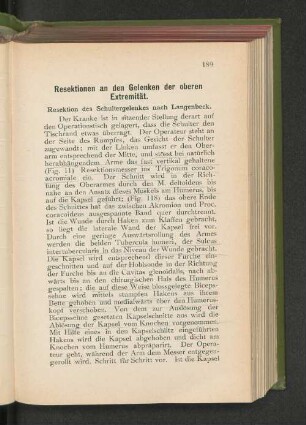 Resektion des Schultergelenkes nach Langenbeck.
