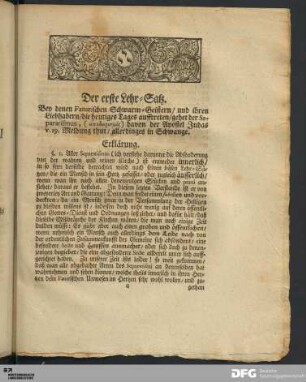 Der erste Lehr-Satz.
