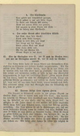 c. Der rechte Grund alles häuslichen Glücks