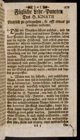 377-382, Fuegliche Lehr-Puncten des H. Ignatii