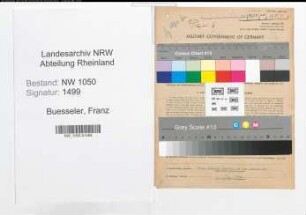 Entnazifizierung Franz Buesseler , geb. 13.07.1896 (Dachdecker)