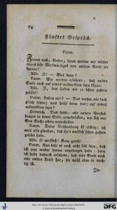 Fünftes Gespräch.