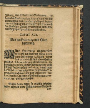 Caput XLII. Von der Leuterung und Oberleuterung.