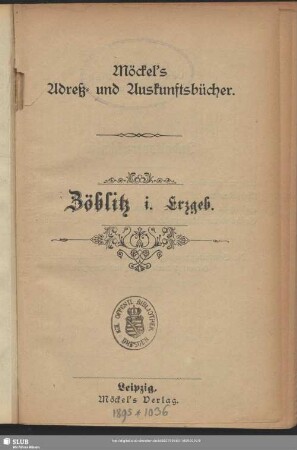 1895: Zöblitz i. Erzgeb.
