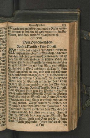 CCLXXII. VomOhn-Menschen. Kein Mensch / kein Christ.