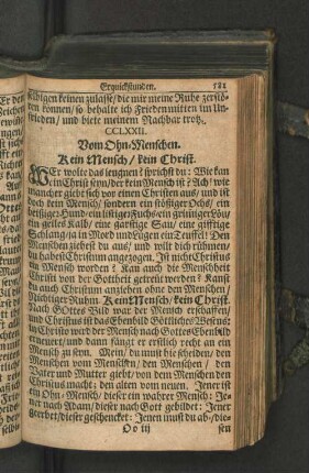 CCLXXII. VomOhn-Menschen. Kein Mensch / kein Christ.
