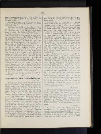 Tagebuchblätter eines Daheim-Gebliebenen.