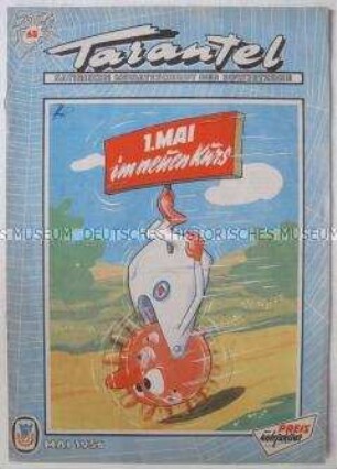 Satirezeitschrift "Tarantel" aus Berlin (West) für den illegalen Vertrieb in der DDR