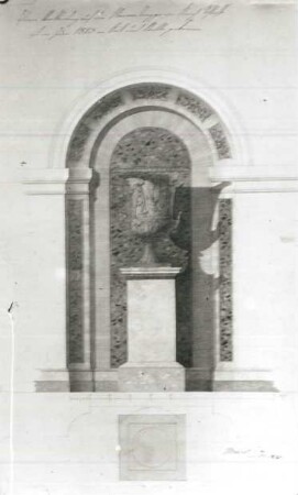 Entwurf zu einer Nische mit Vase (Türverkleidung auf der kleinen Treppe im Kgl. Residenzschloss Stuttgart)