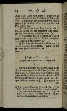 Fünftes Kapittel. Gelegentliche Ursachen der Wechselfieber.