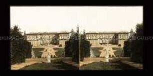 Blick auf die Gartenfassade des Palastes Pitti, Boboli-Garten, Florenz