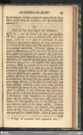 LI. Par ou l'on peut juger des hommes