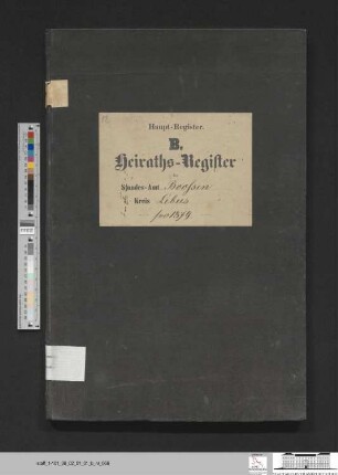 Heiratsregister Booßen 1879