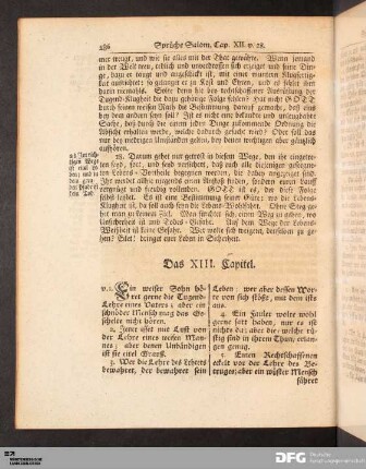 Das XIII. Capitel.