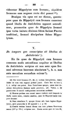 V. De tempore quo conscriptus sit libellus de Antichristo.