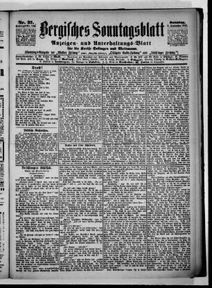 Bergisches Sonntagsblatt. 1888-1888