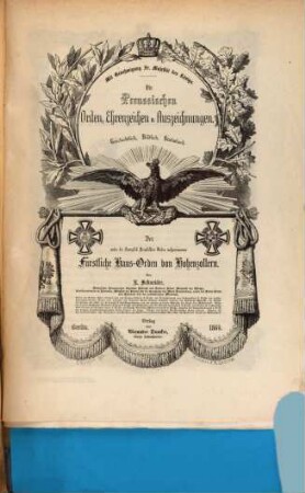 Die preußischen Orden, Ehrenzeichen und Auszeichnungen : geschichtlich, bildlich, statistisch, 7. Der unter die königlich Preußischen Orden aufgenommene Fürstliche Haus-Orden von Hohenzollern