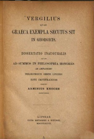 Vergilius quae Graeca exempla secutus sit in Georgicis
