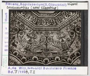 Florenz: Baptisterium, Kuppel innen, Ornamentfries