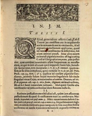 Diss. inaug. iur. de retentione pignoris ob pecuniam chirographariam : ad rubr. et l. un. us. at si in possessione C. etiam ob Chirog. pec. pign. ten. poss.