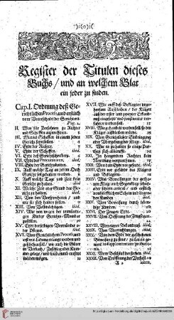 Register der Titulen dieses Buchs